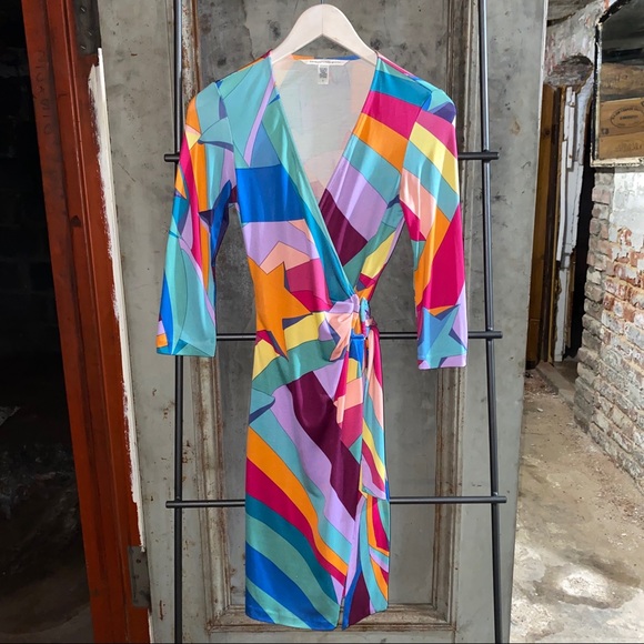 Diane von Furstenberg Multicolor Diana Wrap Dress